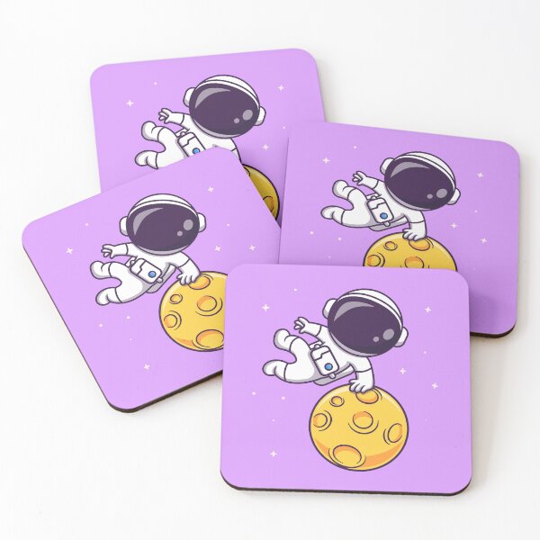 Item preview, Astro-Parkour: Cute Astronaut Parkour Jump on Moon Cartoon Vector Icon Illustration designed and sold by hjian8219.