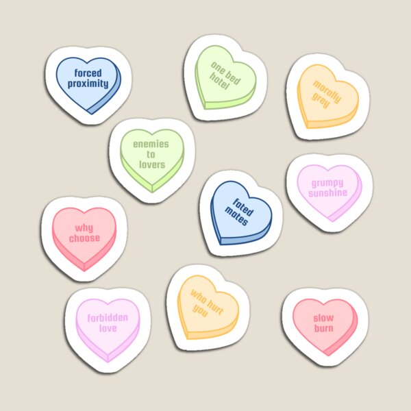 Item preview, Book Tropes Conversation Hearts Booktok Reading Spicy Fantasy Romance designed and sold by Honey Designs.