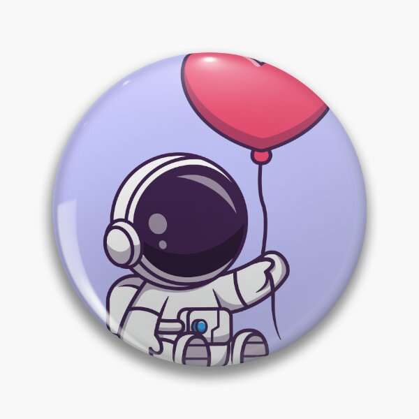 Item preview, Galactic Love: Cute Astronaut Holding Heart Balloon Cartoon Vector Icon Illustration designed and sold by hjian8219.