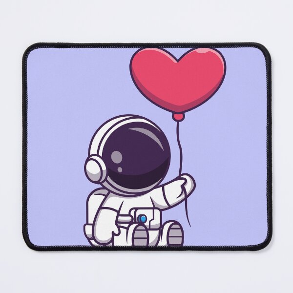 Item preview, Galactic Love: Cute Astronaut Holding Heart Balloon Cartoon Vector Icon Illustration designed and sold by hjian8219.