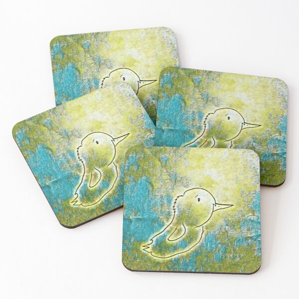 Item preview,  Cute Chick in garden abstract illustrations background designed and sold by Lillymagicart.