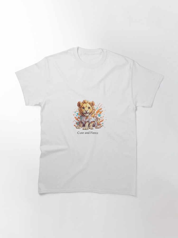 Thumbnail 3 of 7, Classic T-Shirt, A cute a fierce lion designed and sold by TeeMugs3.
