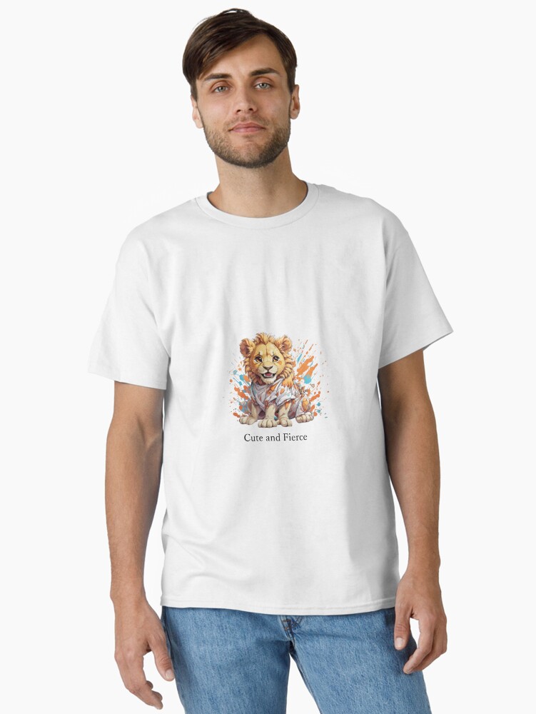 Thumbnail 1 of 7, Classic T-Shirt, A cute a fierce lion designed and sold by TeeMugs3.