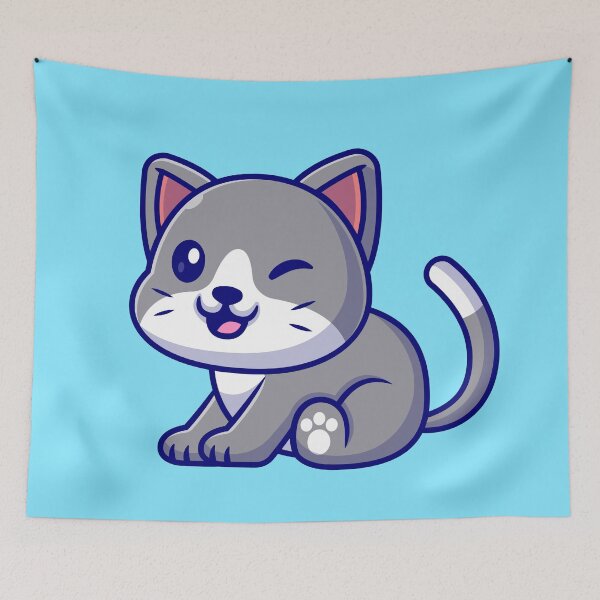 Item preview, Purrfect Pose: Cute Cat Sitting Cartoon Vector Icon Illustration designed and sold by hjian8219.