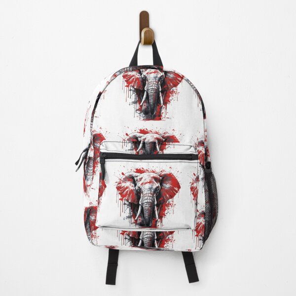 Item preview, A Full-Sized Elephant With Red Paint Over Its Face designed and sold by Bibby22.
