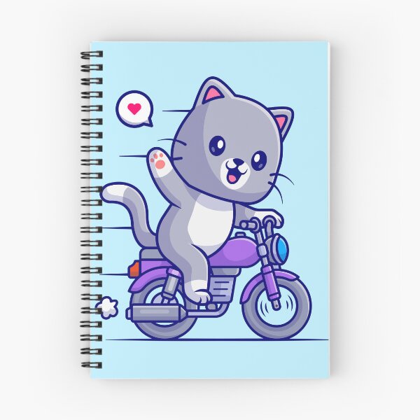 Item preview, Whiskered Rider: Cute Cat Riding Motorcycle Cartoon Vector Icon Illustration designed and sold by hjian8219.