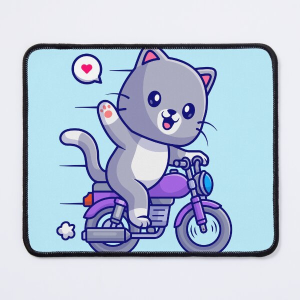 Item preview, Whiskered Rider: Cute Cat Riding Motorcycle Cartoon Vector Icon Illustration designed and sold by hjian8219.