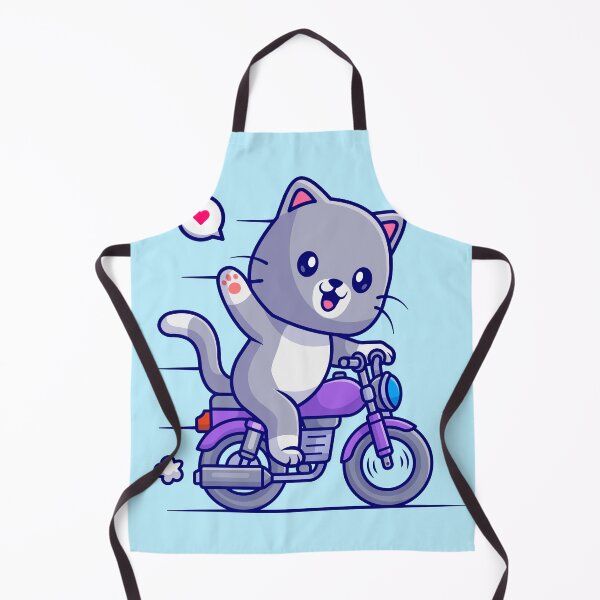 Item preview, Whiskered Rider: Cute Cat Riding Motorcycle Cartoon Vector Icon Illustration designed and sold by hjian8219.