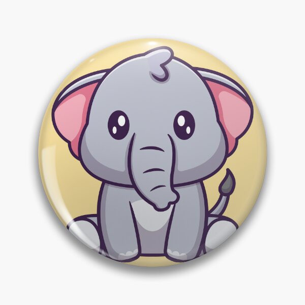 Item preview, Gentle Giant: Cute Elephant Sitting Cartoon Vector Icon Illustration designed and sold by hjian8219.