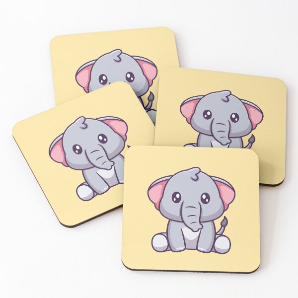 Item preview, Gentle Giant: Cute Elephant Sitting Cartoon Vector Icon Illustration designed and sold by hjian8219.