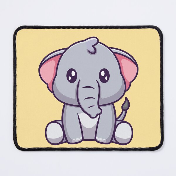 Item preview, Gentle Giant: Cute Elephant Sitting Cartoon Vector Icon Illustration designed and sold by hjian8219.