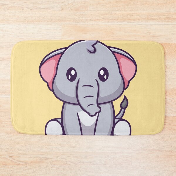 Item preview, Gentle Giant: Cute Elephant Sitting Cartoon Vector Icon Illustration designed and sold by hjian8219.