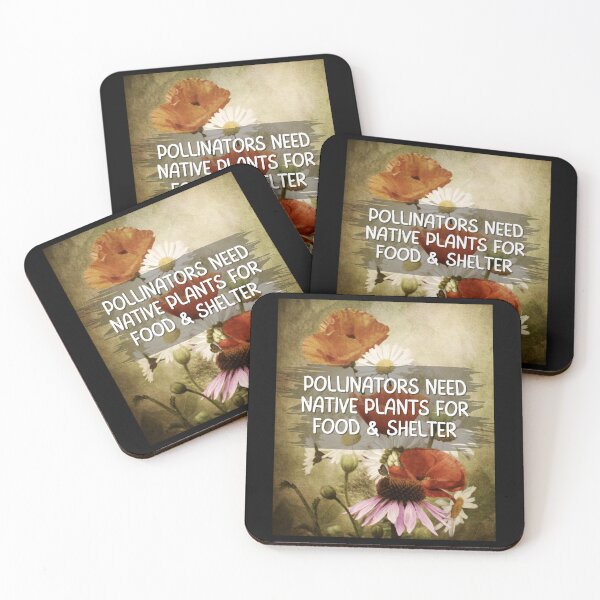 Item preview, Pollinators Need Native Plants Colorful Design designed and sold by EarthArtDesigns.