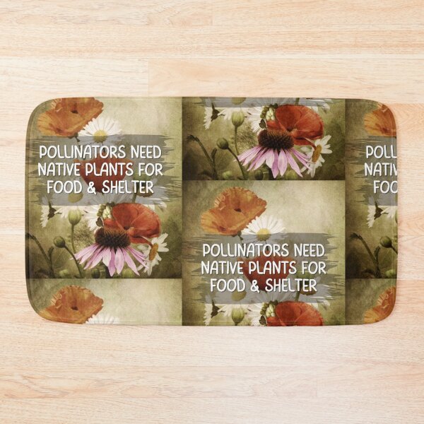 Item preview, Pollinators Need Native Plants Colorful Design designed and sold by EarthArtDesigns.