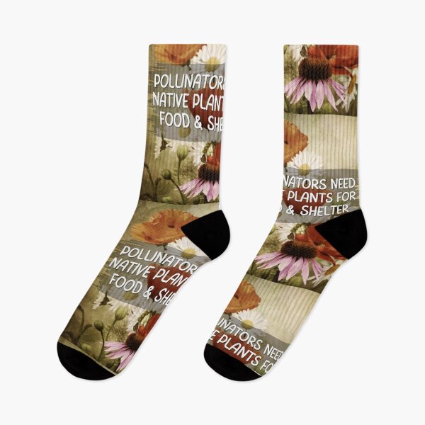 Item preview, Pollinators Need Native Plants Colorful Design designed and sold by EarthArtDesigns.