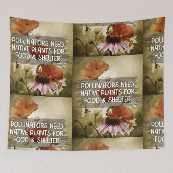 Item preview, Pollinators Need Native Plants Colorful Design designed and sold by EarthArtDesigns.