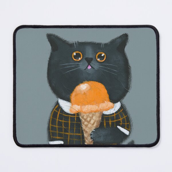 Item preview, Cat With Pumpkin Ice Cream designed and sold by KilkennyCat Art.