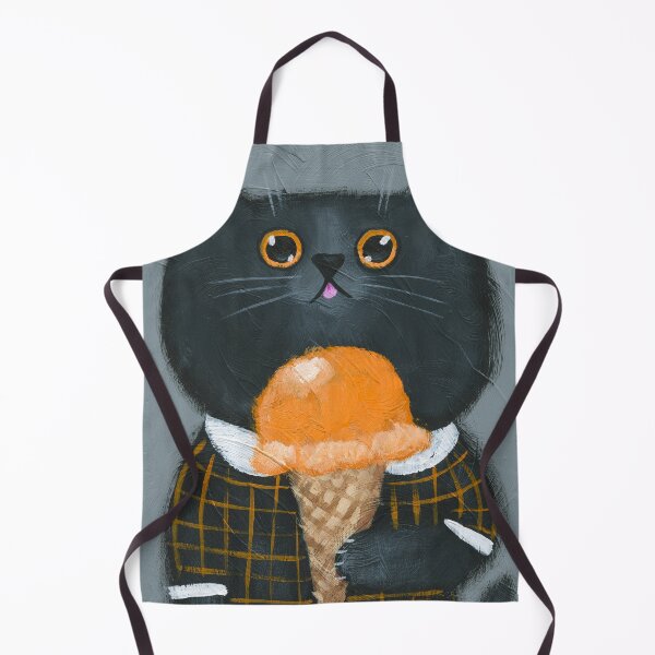 Item preview, Cat With Pumpkin Ice Cream designed and sold by KilkennyCat Art.