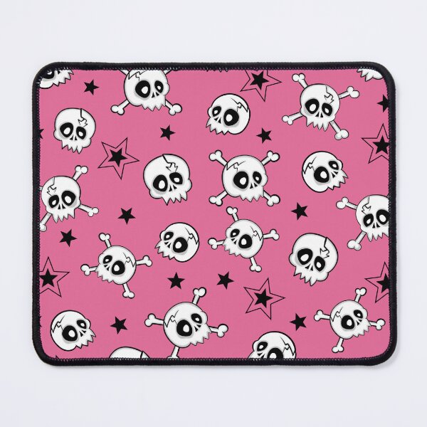 Item preview, Pink Halloween skulls and stars pattern designed and sold by MLD112.