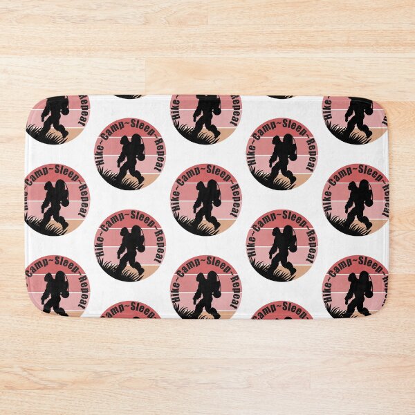 Item preview, Hike Camp Sleep Repeat Big Foot Funny designed and sold by Redmanrooster.
