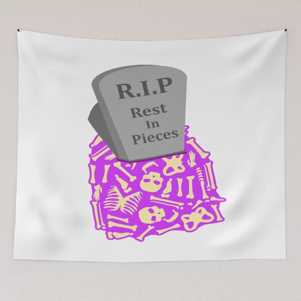 Item preview, RIP Rest in Pieces Grave, Skeleton Bones Halloween designed and sold by Redmanrooster.
