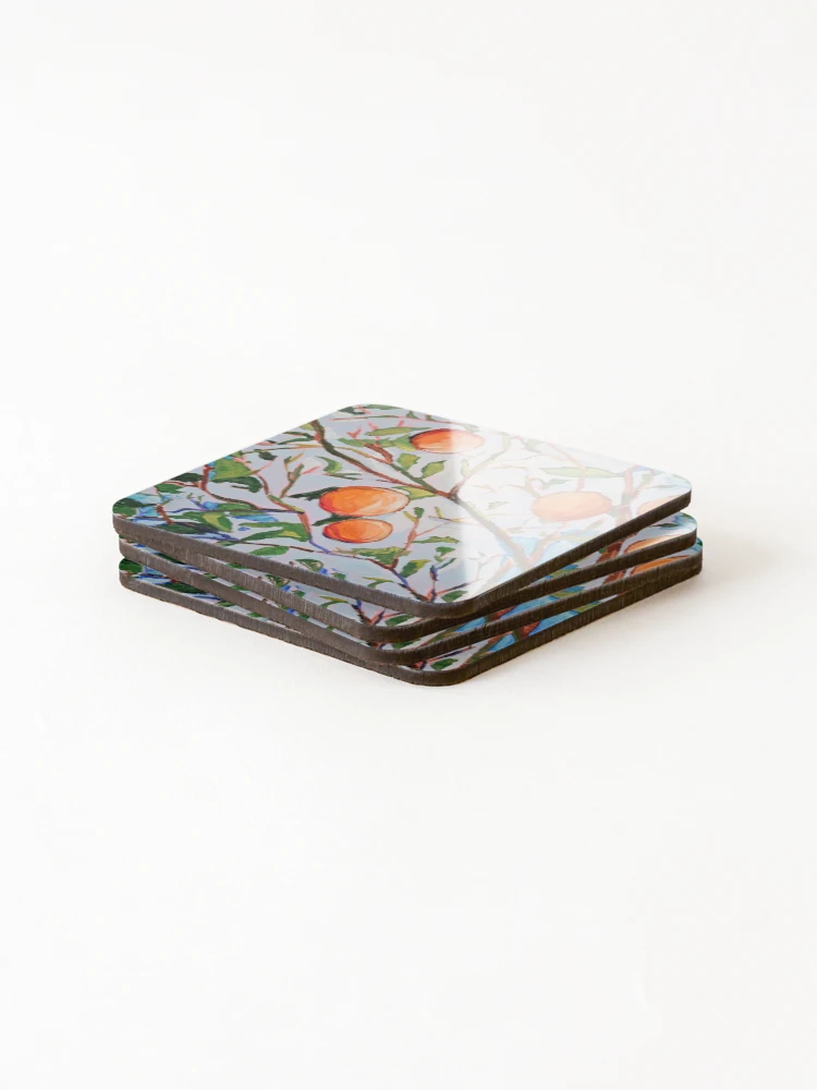 Thumbnail 4 of 5, Coasters (Set of 4), Oranges designed and sold by RudyYoder.