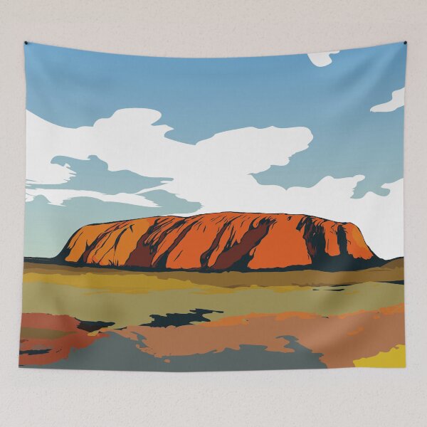 Item preview, Uluru Sunset. Original Art. Northern Territory Australia designed and sold by VRMediaDecor.