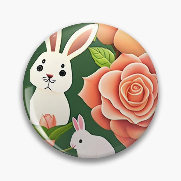 Item preview, Peach Roses & Bunnies designed and sold by Will Burney.