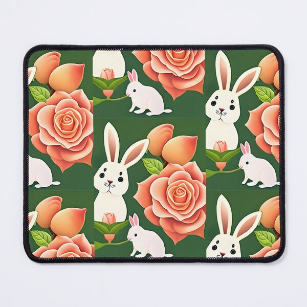 Item preview, Peach Roses & Bunnies designed and sold by Will Burney.