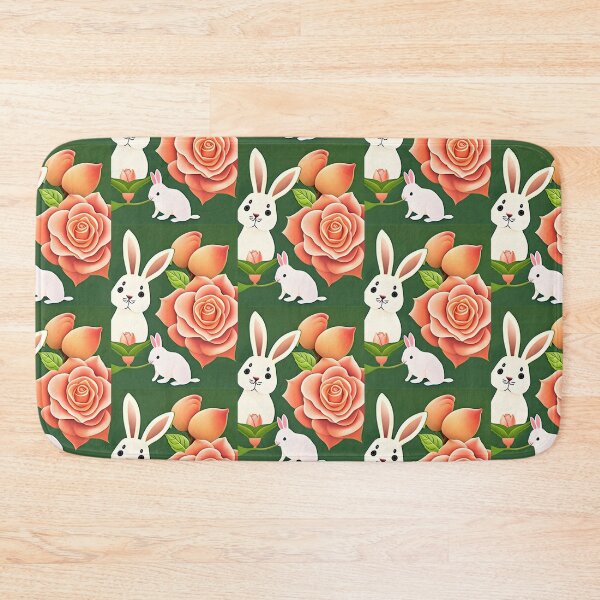 Item preview, Peach Roses & Bunnies designed and sold by Will Burney.