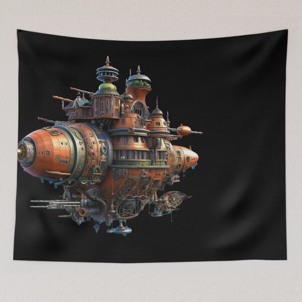 Item preview, Vintage Medieval Barocco Spaceship Surrealism Aesthetic design designed and sold by MarikoDesignArt.