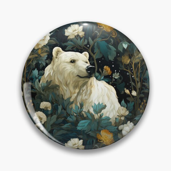 Item preview, Copy of Polar bear Seamless Pattern illustration inspired by William Morris 5 designed and sold by The Willow Of  Rain City.