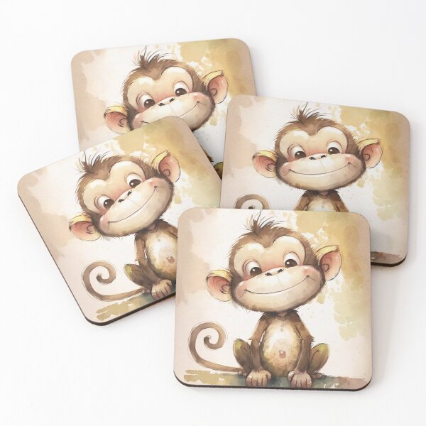 Item preview, Cute Watercolor Monkey designed and sold by Blkground.