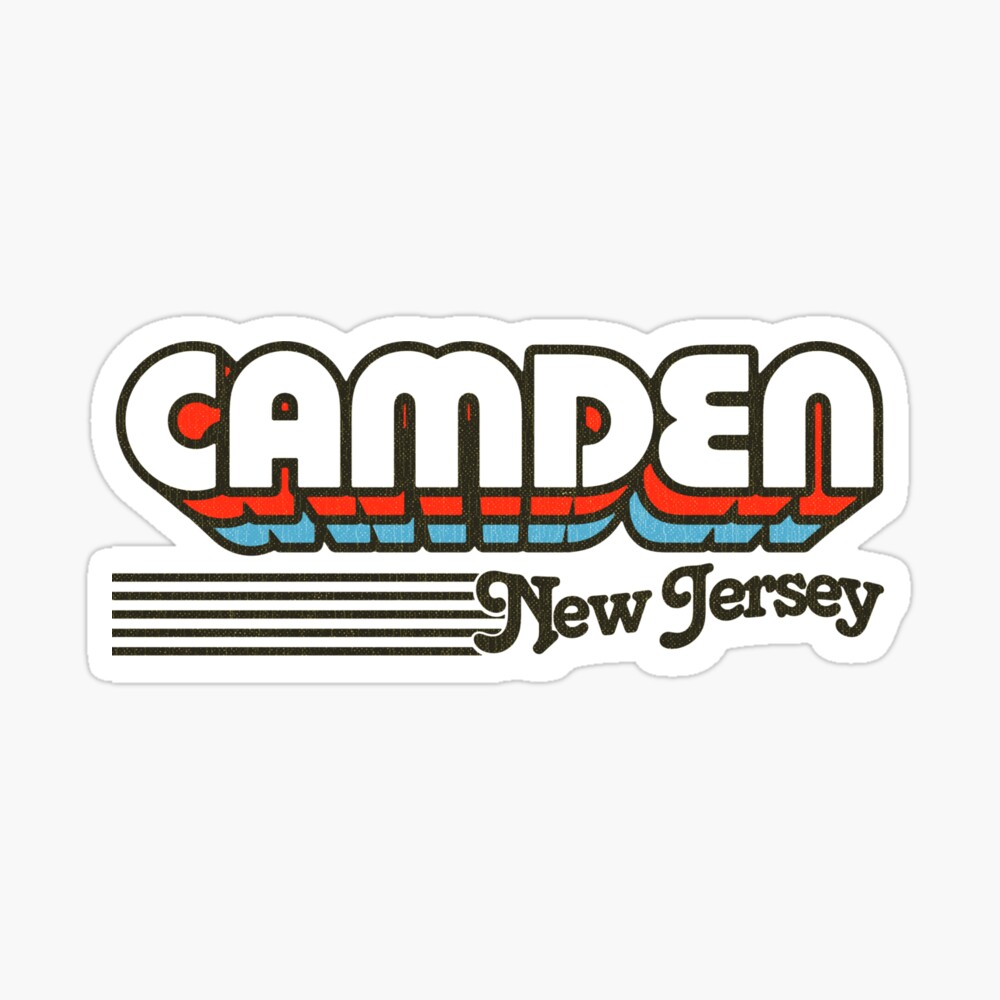 Camden, New Jersey | Retro Stripes Sticker