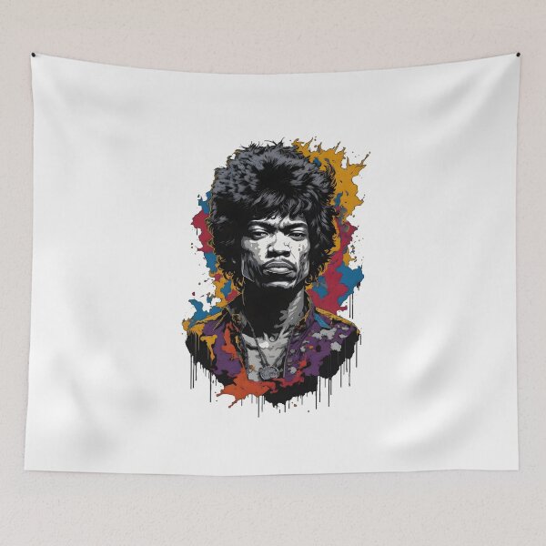 Aperçu de l'œuvre Jimi Hendrix image créée et vendue par Abyssus-art.