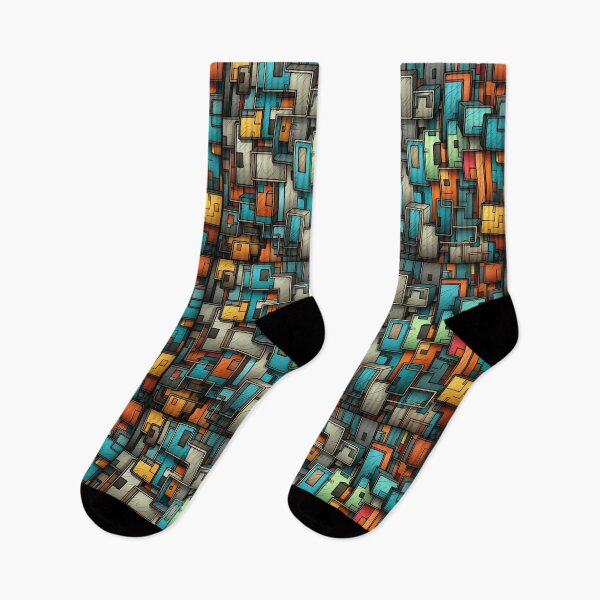 Item preview, abstract rectangles of all colors designed and sold by DanieWoods.