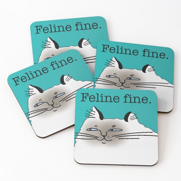 Item preview, Feline fine himmie on teal designed and sold by HelenDBVickers.