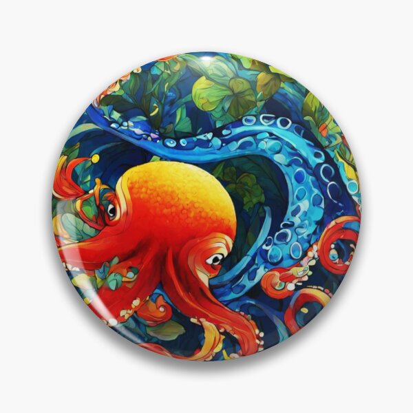 Item preview, Orange Red Octopus designed and sold by gillys.