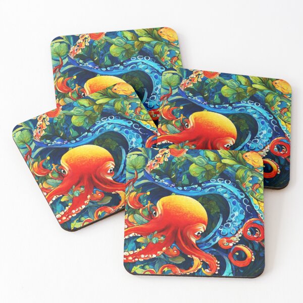 Item preview, Orange Red Octopus designed and sold by gillys.