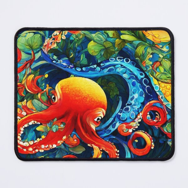 Item preview, Orange Red Octopus designed and sold by gillys.