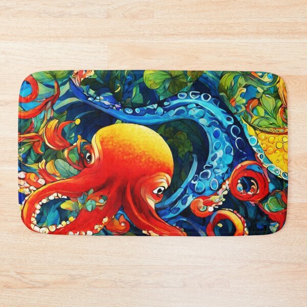 Item preview, Orange Red Octopus designed and sold by gillys.