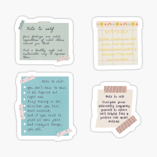 Mental health stickers Positive Notes to Self Sticker Sheet - Custom  Stickers - Make Custom Stickers Your Way