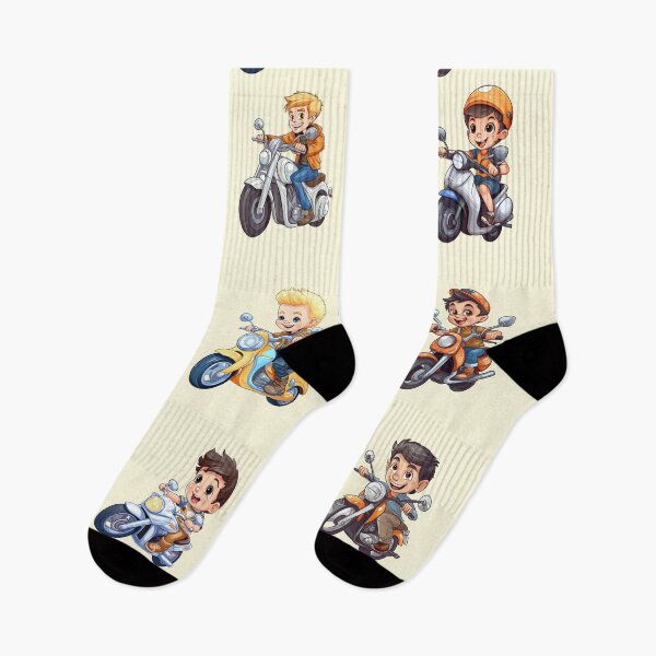 Item preview, Boys Riding Motorcycles and Scooters (set1) designed and sold by TheTrendsDesk.