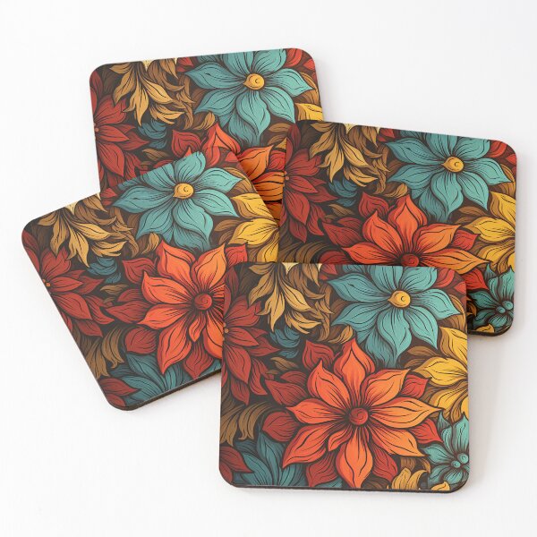 Item preview, Fall Floral Background and Cartoon Style Floral Wallpaper designed and sold by MapleTArts.