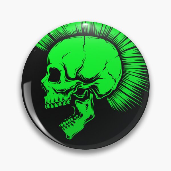 Item preview, Fluo Green Punk Skull with Mohawk  designed and sold by RichardWersing5.