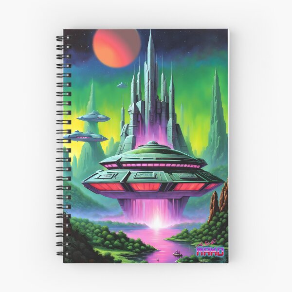 Item preview, Retro Scifi Skyline Deco CCXCVIII designed and sold by AliceMako.