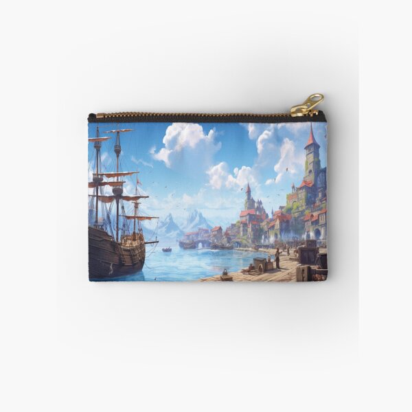 Item preview, Rustic Harbor Daydream: Boats & Blue Skies designed and sold by delohill.
