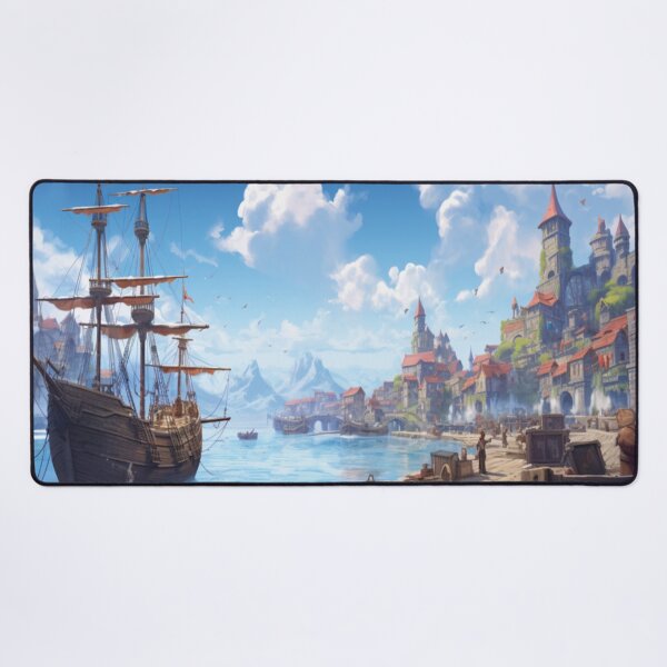 Item preview, Rustic Harbor Daydream: Boats & Blue Skies designed and sold by delohill.