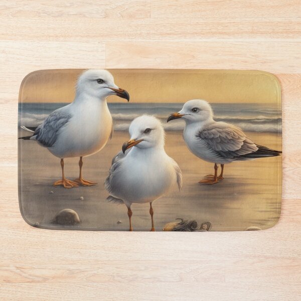 Item preview, Young Seagulls Playing at the Beach designed and sold by purplesensation.
