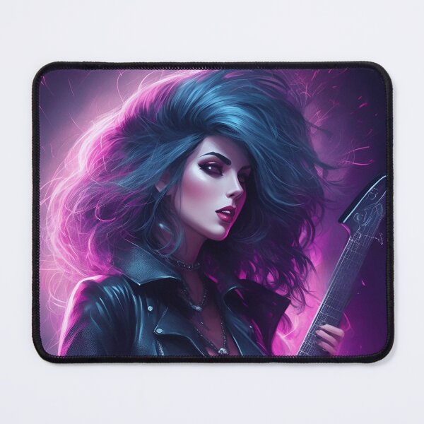 Item preview, Woman playing electric guitar designed and sold by TheMusicSpot.